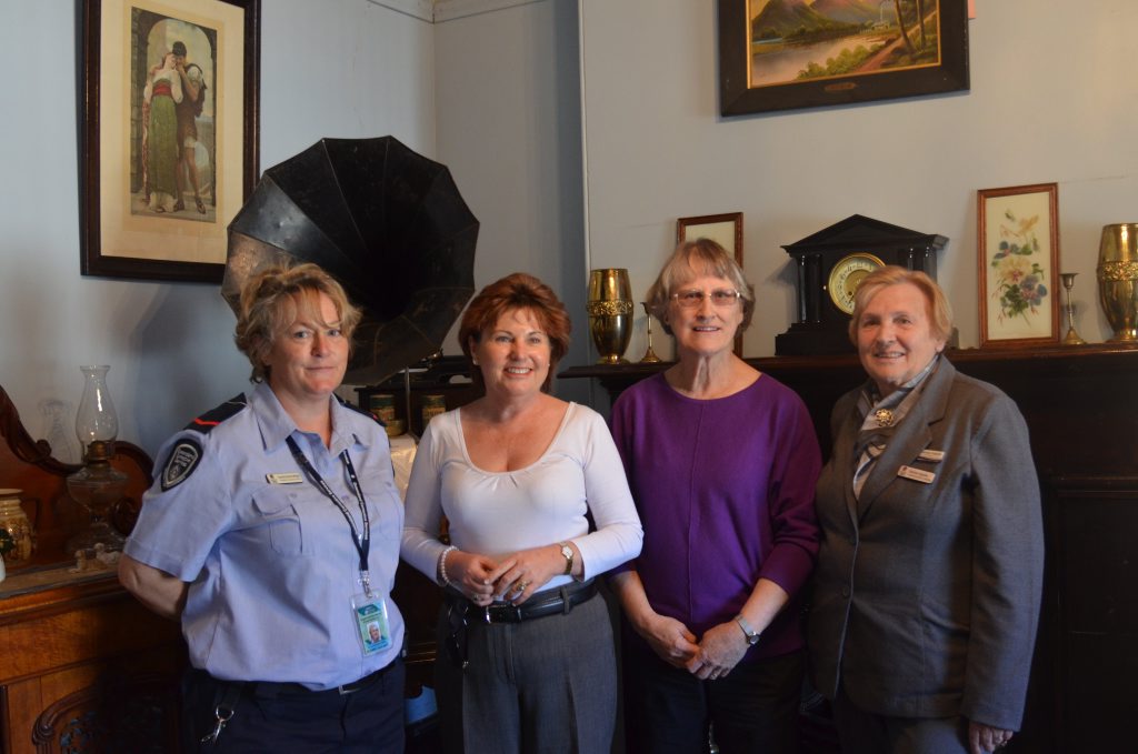 Custodial correctional officer Suzette Burton-Wright, Queensland police Minister Jo-Ann Miller, Warwick Historical Society president Janice Flood and Councillor Denise Ingram on a visit to Pringle Cottage. 